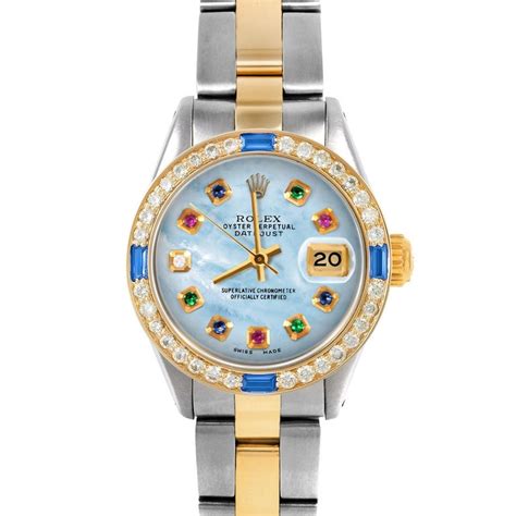 blaue rolex damen|Rolex damenuhr.